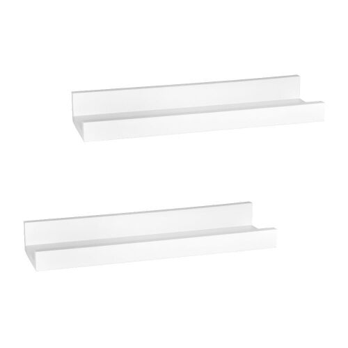 Forbena Wall Mounted Floating Shelves, White  - Lot 594