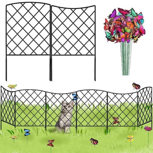 Decorative Wave Shape Garden Fence, 20 Panels, 17.5" x 21.6'  - Lot 578