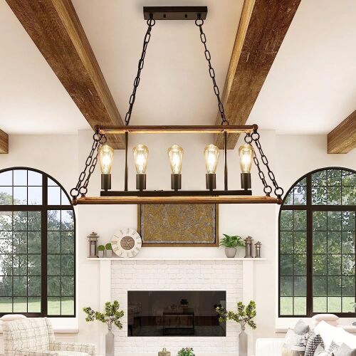 Kinglong Industrial 5 Light Chandelier with Adjustable Hanging Chain - Lot 640