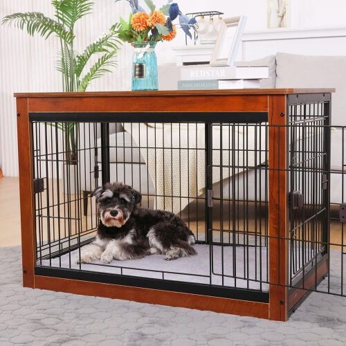 RYPetmia Wooden Dog Crate for Small Dogs  - Lot 814