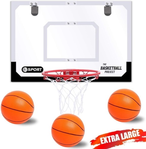 Basketball Hoop Set for Kids-Extra Large 24” x 16” - Lot 106