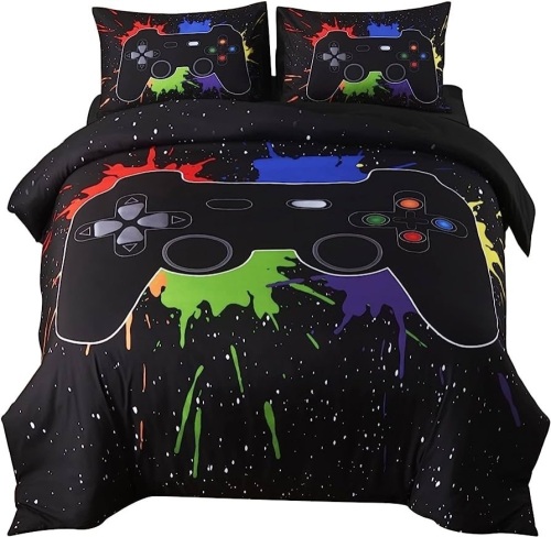 Game Controller Duvet Cover Set w/ 2 Pillow Cases - King - Lot 151
