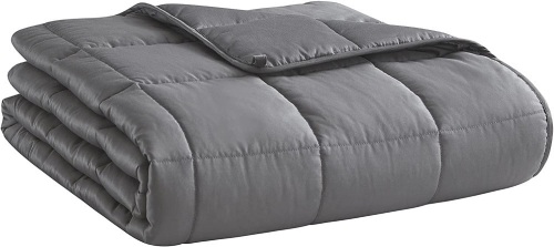 15lb. Grey Microfiber Weighted Blanket - Lot 121