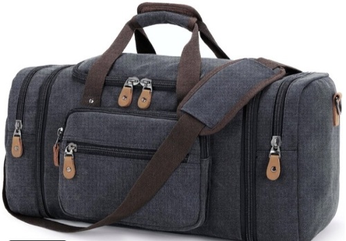 Dark Gray Canvas Duffel Bag - Lot 149