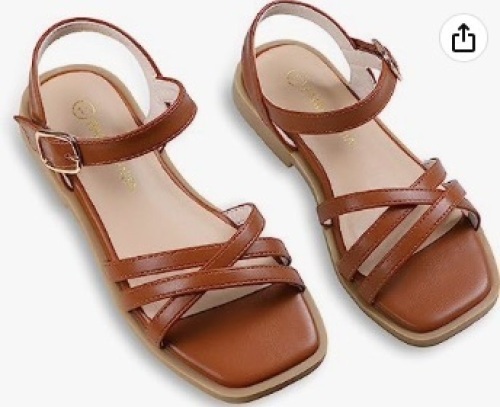 Girl's Sandals, Tan Size 10 Toddler - Lot 135