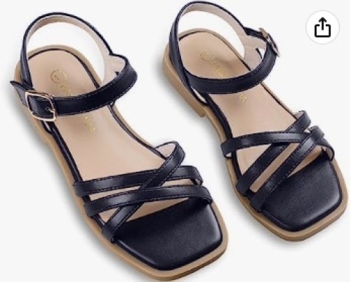 Girls Sandals, Navy Blue, Size 9 Toddlers - Lot 436