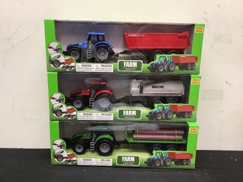 Set of Three Tractors with Trailors - Lot 354