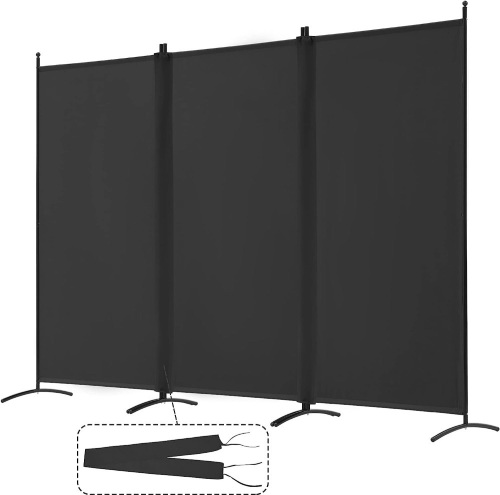 Spurgehom 3 Panel Folding Partition Privacy Screen Room Divider - Lot 8