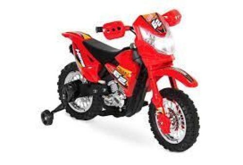 6V Kids Electric Ride-On Motorcycle Toy w/ Training Wheels, Lights, Music - Lot 6823