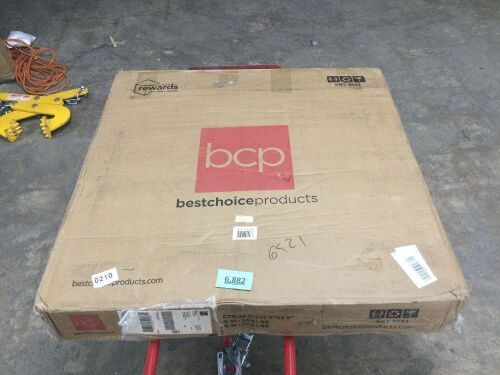 6-Person Circular Wooden Picnic Table w/ Umbrella Hole, 3 Benches - Lot 6882