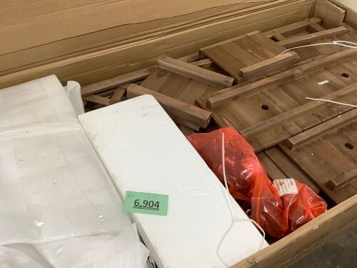 Set of 2 Wood Planter Box & Lattice Trellis w/ Optional Wheels - 48in - Lot 6904