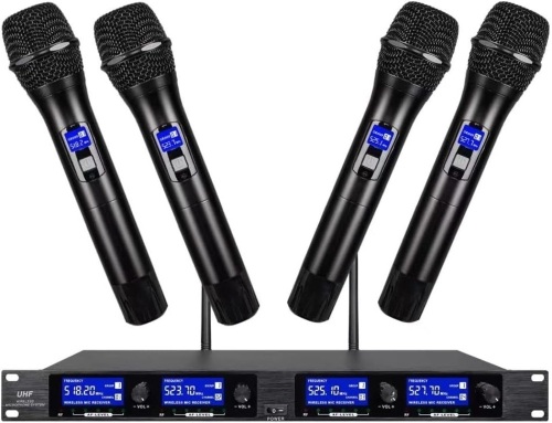 Tbaxo Wireless Microphone System, 4 Channels - Lot 6954
