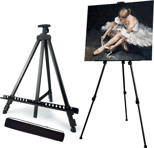 Artify 73" Double Tier Easel Stand & 18" Tabletop Display Stand A-Frame Artist Easel, 6 Pack  - Lot 260