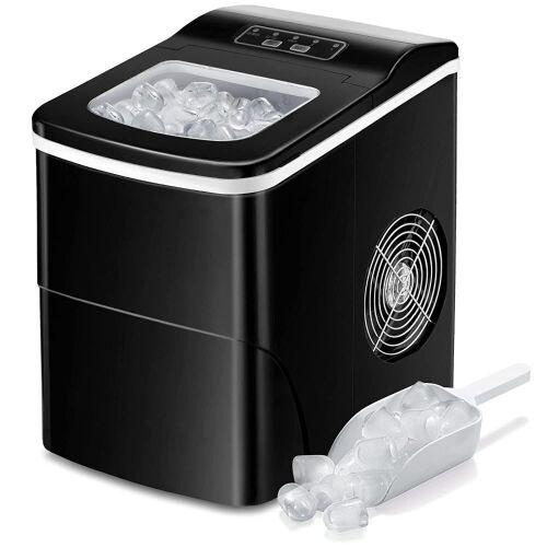 AGLUCKY Countertop Ice Maker Machine, 26 lbs in 24 hrs - Lot 683