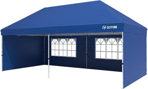 OUTFINE 10' x 20' Pop Up Canopy Gazebo Commercial Tent with 4 Removable Sidewalls - Lot 94