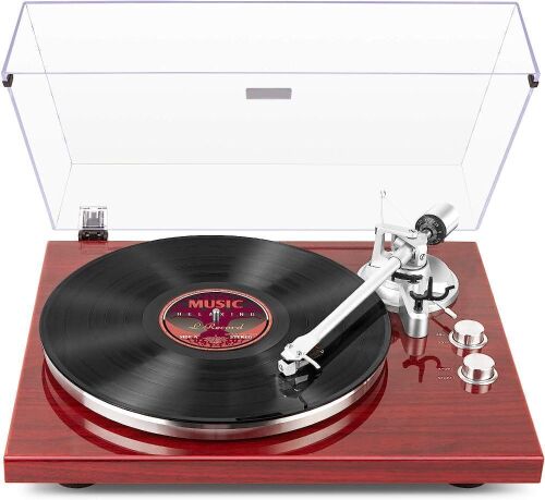 1 BY ONE Belt Drive Turntable with Bluetooth Connectivity, Built-in Phono Pre-amp, USB Digital Output Vinyl Stereo Record Player with Magnetic Cartridge, 33 or 45 RPM  - Lot 15
