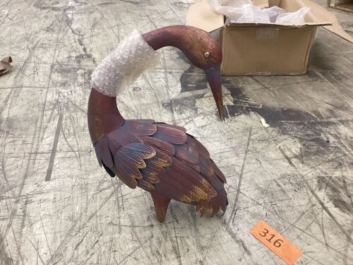 Decorative Metal Bird Sculpture  - Lot 336