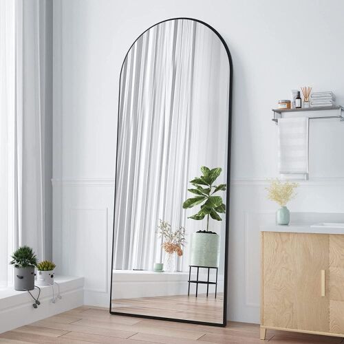 Manocorro 65"x24" Full Length Arched Floor Mirror with Stand - Lot 257