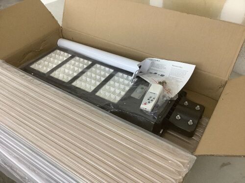 300W Solar Street Light with Remote Control, 320 LED Dusk to Dawn Motion Sensor, IP65 Waterproof, 18000LM - Lot 836