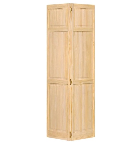 Kimberly Bay 30 in. x 80 in. 30 in. Clear 6-Panel Solid Core Unfinished Wood Interior Closet Bi-Fold Door - Lot 734