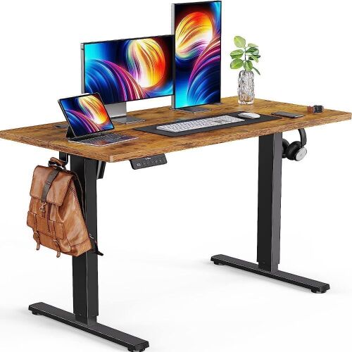 ErGear Electric Standing Desk Height Adjustable 48 x 24 Inches, Vintage Brown  - Lot 72