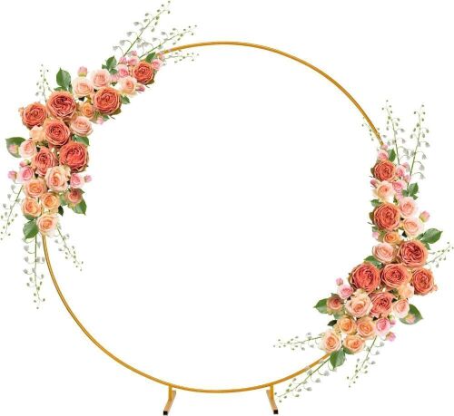 Aukivon Golden Round Backdrop Flower Balloon Arch  - Lot 397