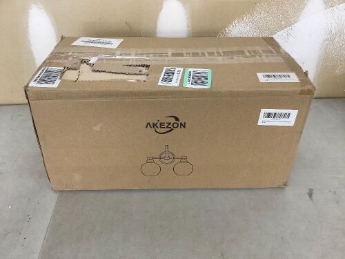 AKEZON Gold 2 Light Bathroom Light Fixture  - Lot 395