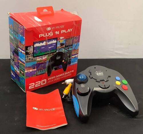 My Arcade Plug N Play with 220 Built in Video Games - Lot 208