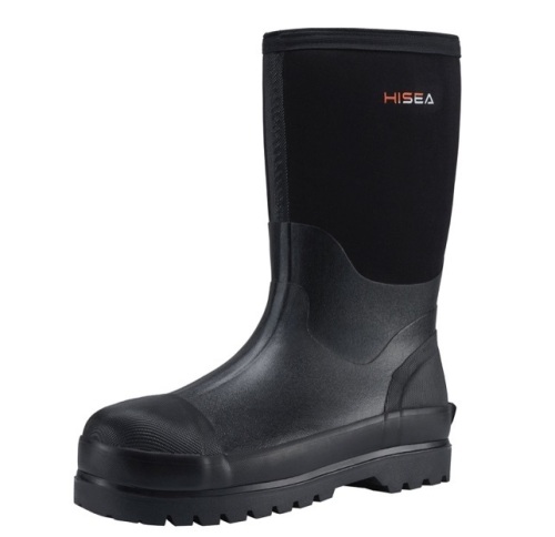 HISEA Men's Mid Calf Insulated Rubber Neoprene Boots, 9 - Lot 220