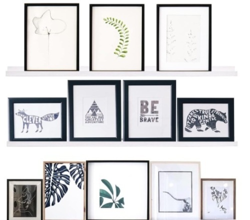 White Picture Wall Ledge for Photo Frames - Lot 433