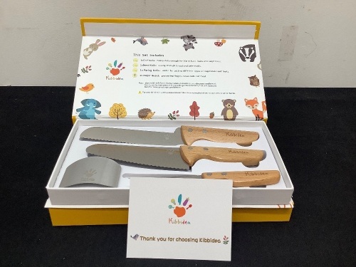 KIBBIDEA Set of 4 Food Grade Stainless Steel Cutters for Kids Cooking  - Lot 125