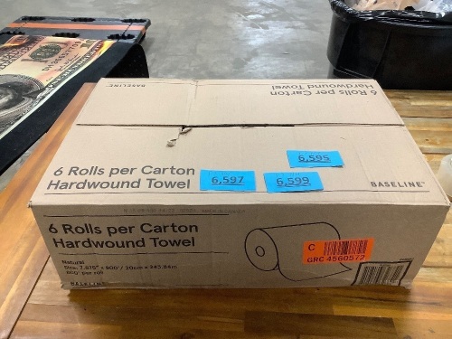 6 Rolls per Carton Hardwound Towel - Lot 6595