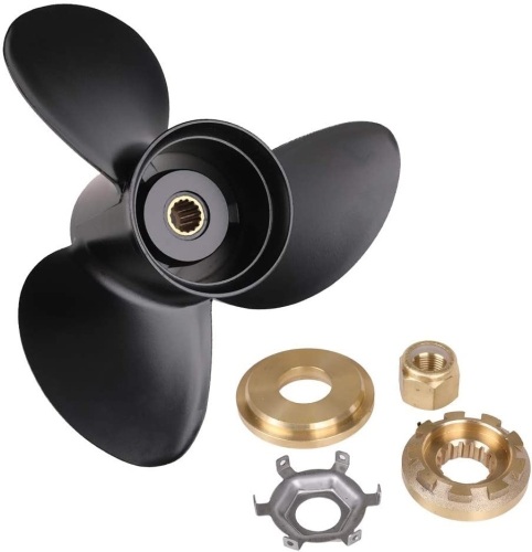 Tutor Auto 48-832830A45 Upgrade Aluminum Propeller 14 1/2 x 19 Pitch for Mercury Outboard Engine 135-300HP 135 150 175 200 220 225 250 300HP, 15 Spline Tooth, RH - Lot 6651