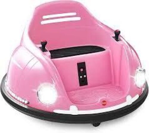 6V Kids Ride On Bumper Car Toy w/ Remote, Harness, Lights, 360 Degree Spin - Lot 7232