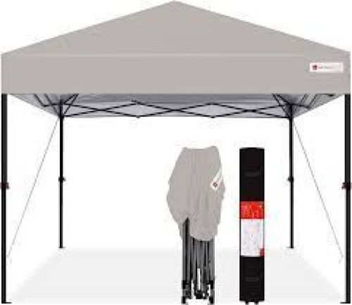 One-Person Setup Instant Pop Up Canopy w/ Wheeled Bag - 10x10ft - Lot 7269
