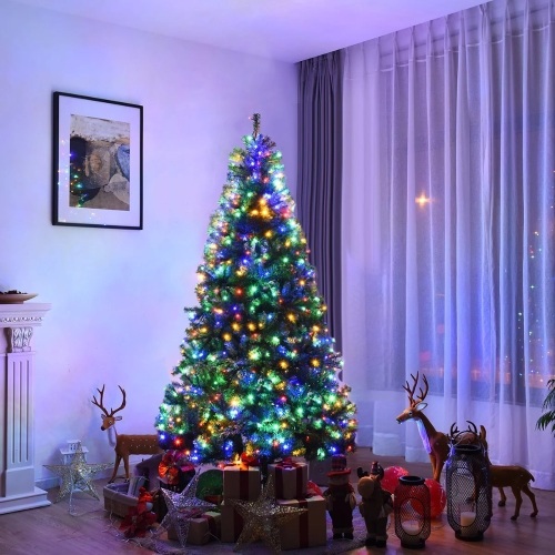 Pre-Lit Artificial Christmas Tree Hinged 500 LED Lights - Lot 7352