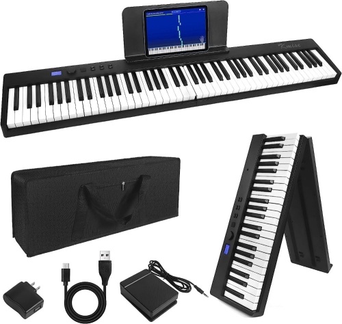 Folding Piano Keyboard,Kmise Electric Keyboard Piano - Lot 7393