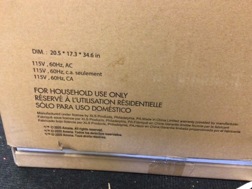 Amana Portable Air Conditioner 7500 BTU, Appears New, Sold As-is - Lot 39