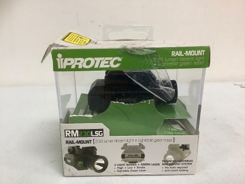 iProtec Rail Mount Green Laser, E-Commerce Return, Sold as is - Lot 52