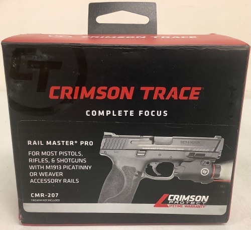 Crimson Trace Rail Master CMR-207 Red Laser Sight and Light, Appears New, Sold As-is - Lot 74