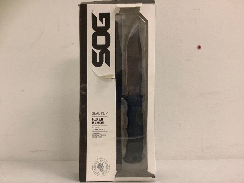SOG Seal Pup Fixed Blade Knife, E-Comm Return, Sold As-is - Lot 101a