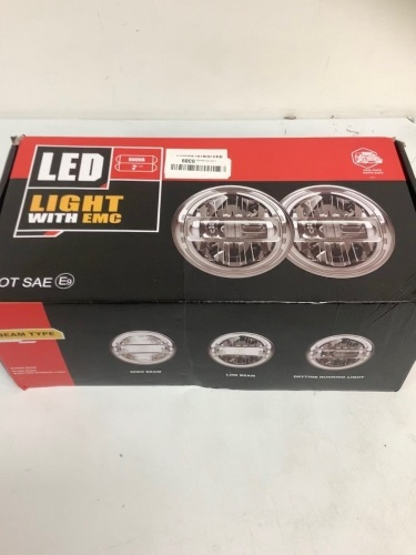 7" Round LED Headlights, E-Comm Return - Lot 103