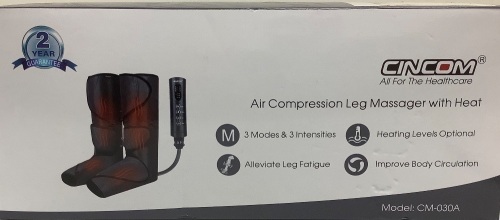 Air Compression Leg Massager w/ Heat, Appears New, Sold As-is - Lot 115