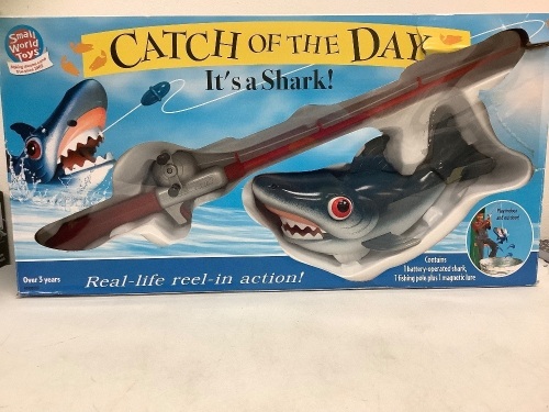Toy Shark and Fishing Pole, E-Commerce Return, Sold as is - Lot 222