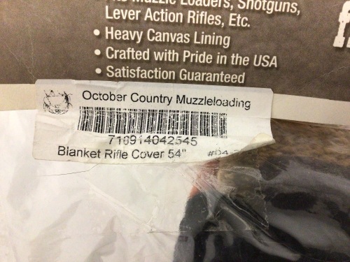 October Country Muzzleloading Blanket Rifle Cover 54", Appears New, Sold As-is - Lot 225