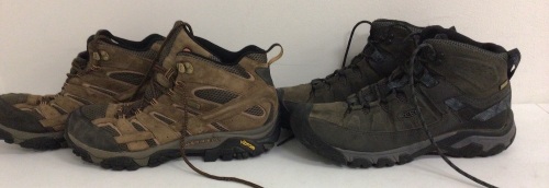 Lot of (2) Merrell Shoes Brown Men's 11 and KEEN Shoes Grey Men's 10.5, E-Comm Return, Sold As-is - Lot 245