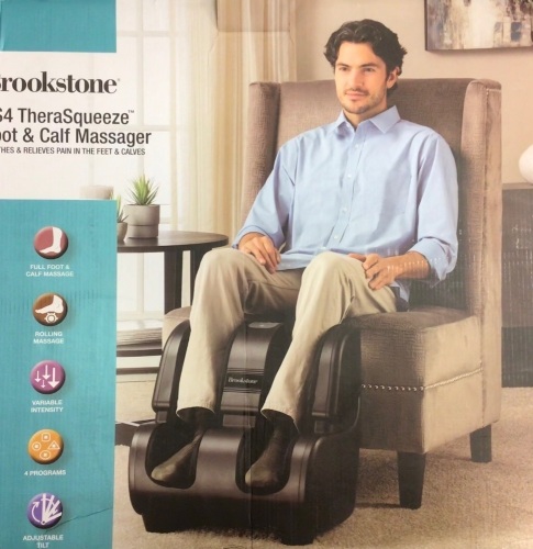 Brookstone TheraSqueeze Foot & Calf Massager, Appears New, Sold As-is - Lot 248