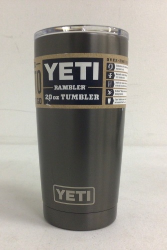 YETI Rambler Stainless Steel Tumbler, New w/ Missing Lid Slider, Sold As-is - Lot 250