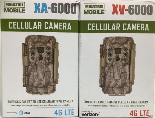 Lot of (2) Moultrie VA-6000 and XV-6000 Cellular Trail Camera, E-Comm Return, Sold As-is - Lot 321