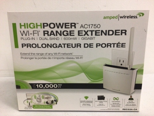 Lot of (2) High Power WiFi Range Extender, Appears New, Sold as is - Lot 402